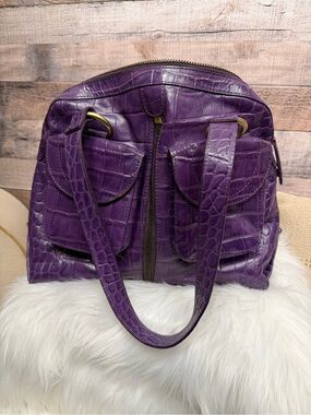 Michael Rome Designs Purple Croc Embossed OS